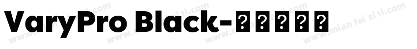 VaryPro Black字体转换